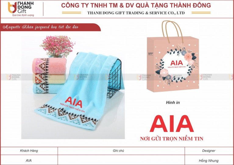 Khăn jacquard họa tiết - AIA