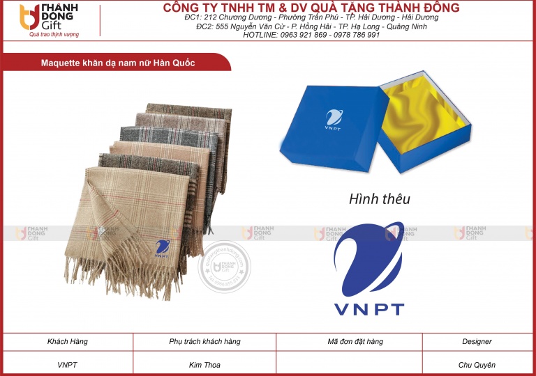 Khăn dạ nam nữ Hàn Quốc – VNPT