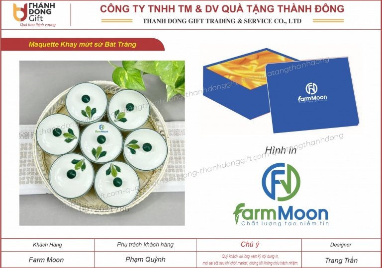 khay mứt sứ bát tràng - farm moon