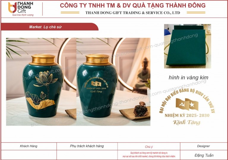 Lọ đựng trà gốm sứ Bát Tràng nhiều dáng, nhiều hoa văn, màu sắc đa dạng.