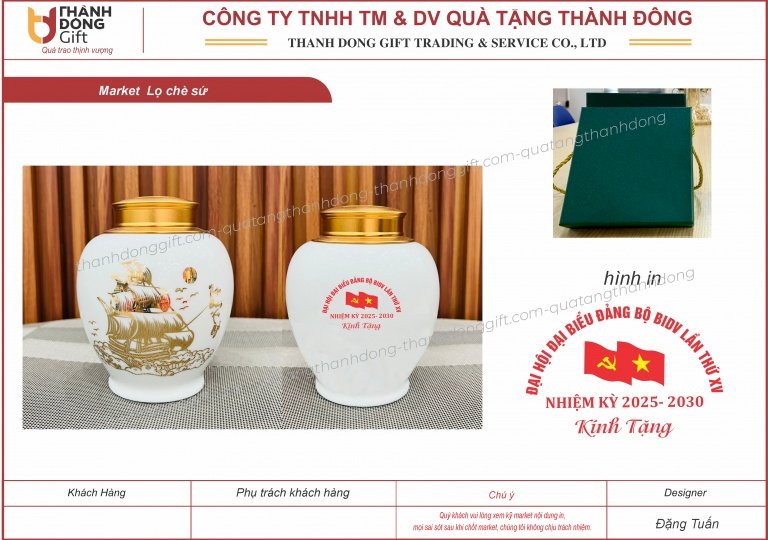 Lọ đựng trà gốm sứ Bát Tràng nhiều dáng, nhiều hoa văn, màu sắc đa dạng.