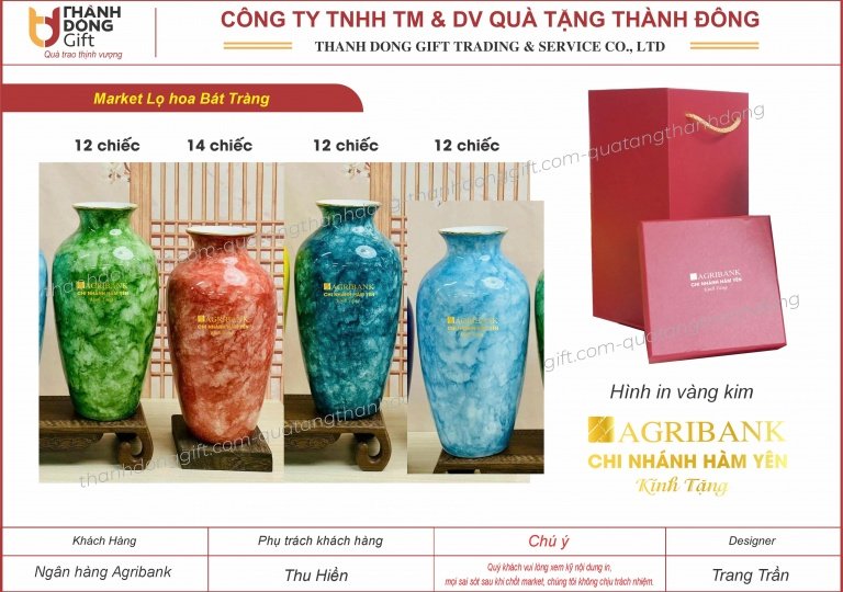 lọ hoa bát tràng vân đá - agribank hàm yên