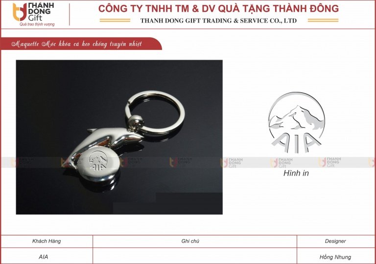 Móc Khoá Cá Heo Chống Truyền Nhiệt - AIA