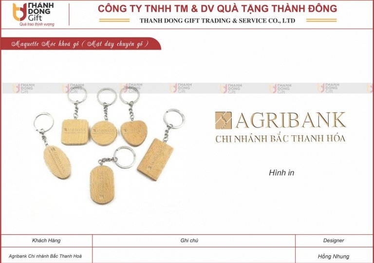 Móc Khoá Gỗ - AgriBank