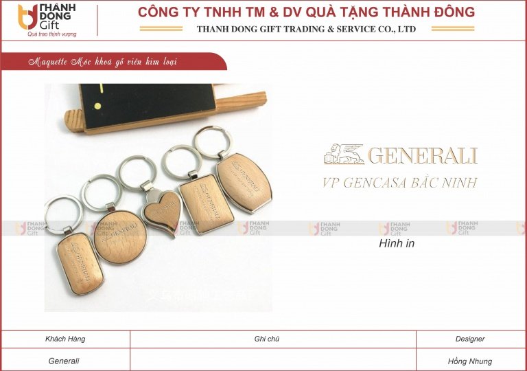 Móc Khoá Gỗ - Generali