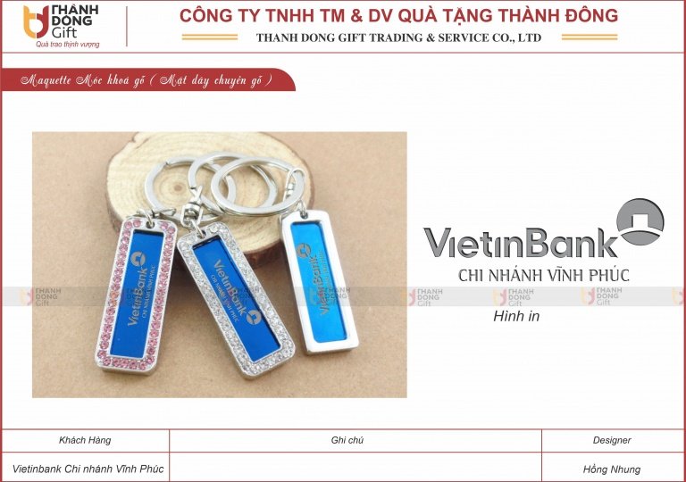 Móc Khoá Gỗ - VietinBank