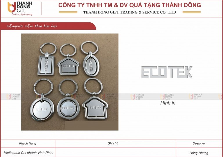 Móc Khoá Kim Loại - Ecotek