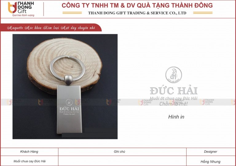 Móc Khoá Kim Loại Mặt Dây Chuyền Nhỏ - Đức Hải