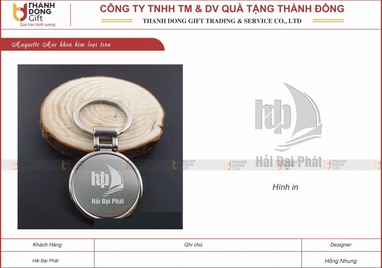 Móc Khoá Kim Loại Tròn - Hải Đại Phát