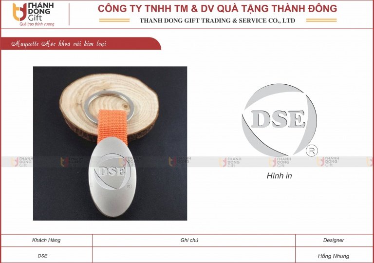 Móc Khoá Vải Kim Loại - DSE