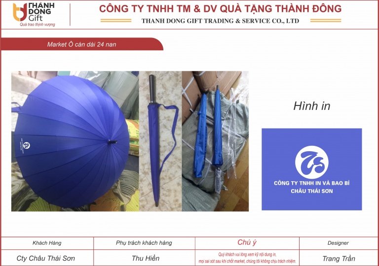 Ô cán dài 24 nan - Châu Thái Sơn