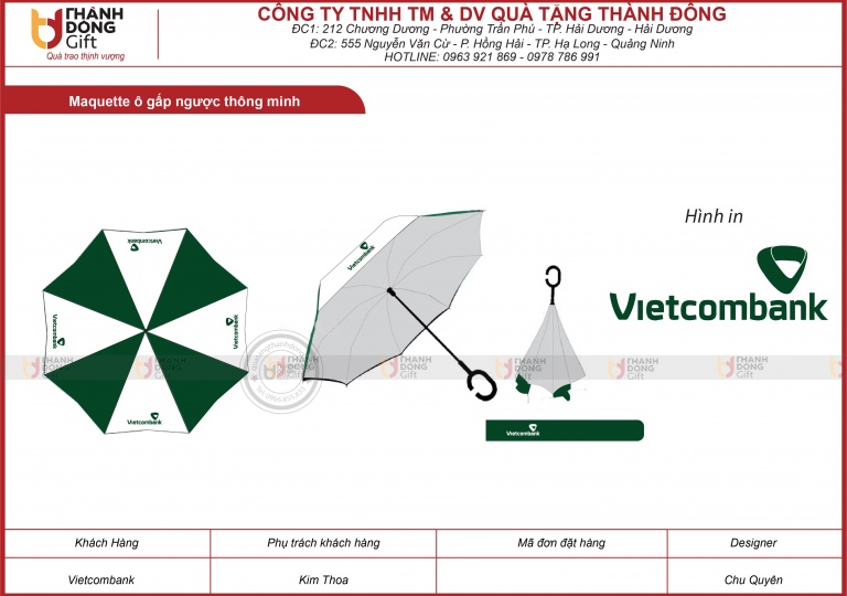 Ô gấp ngược thông minh – VIETCOMBANK