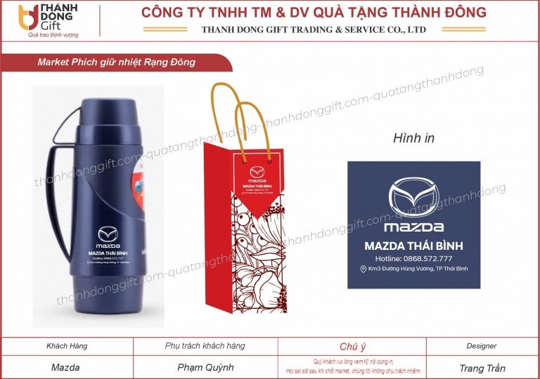 Phích giữ nhiệt Rạng Đông - Mazda Thái Bình