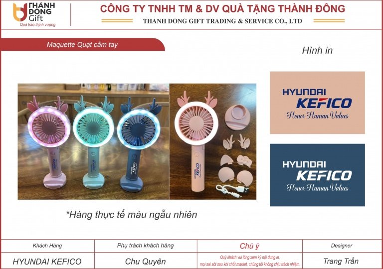 Quạt nhựa mini - Hyundai Kefico