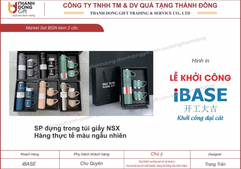 Set Bình giữ nhiệt kèm cốc - Ibase