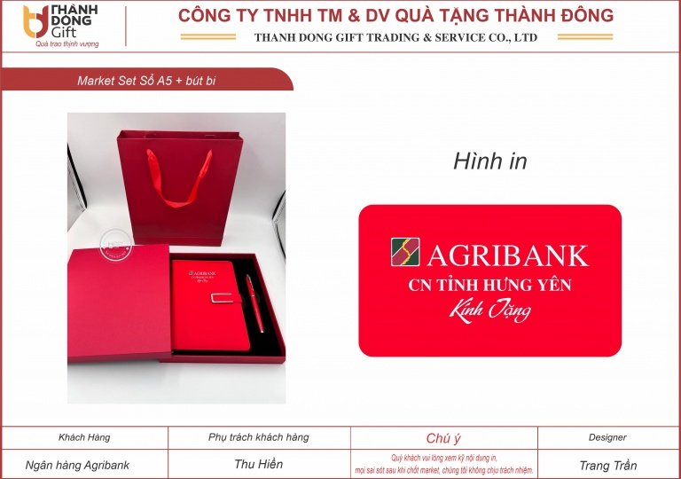 Set Sổ bút - Agribank Hưng Yên
