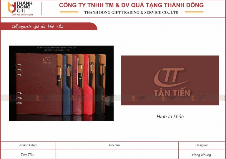 Sổ Da Gáy Còng Khổ A5 - Tân Tiến