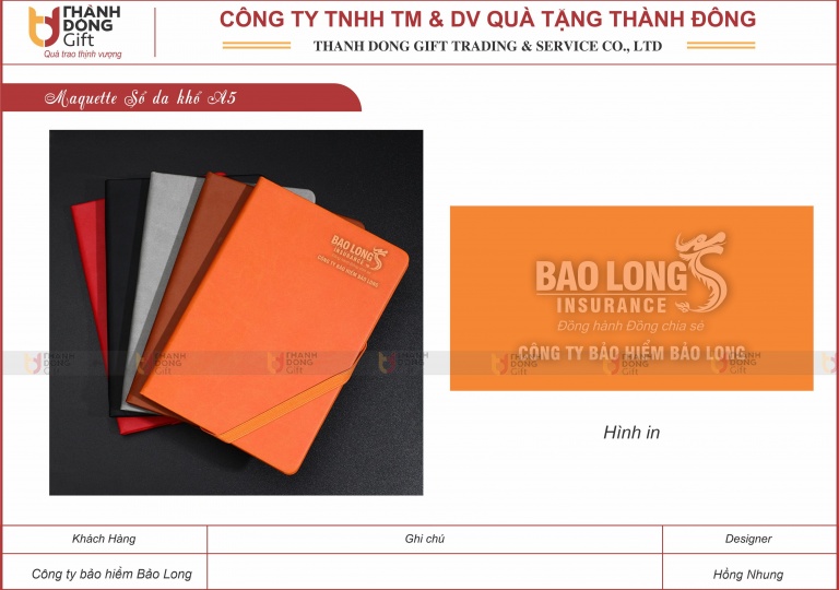 Sổ Da Khổ A5 - Bao Hiểm Bảo Long