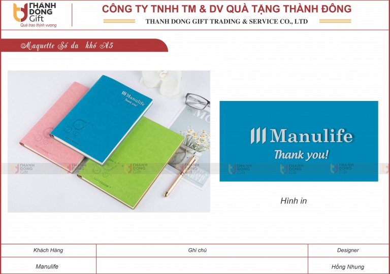 Sổ Da Khổ A5 - Manulife