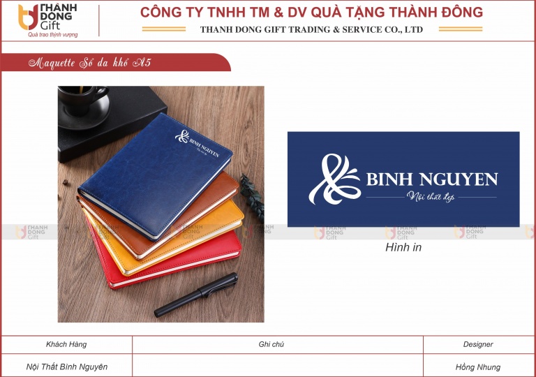 Sổ Da Khổ A5 - Nội Thất Bình Nguyên