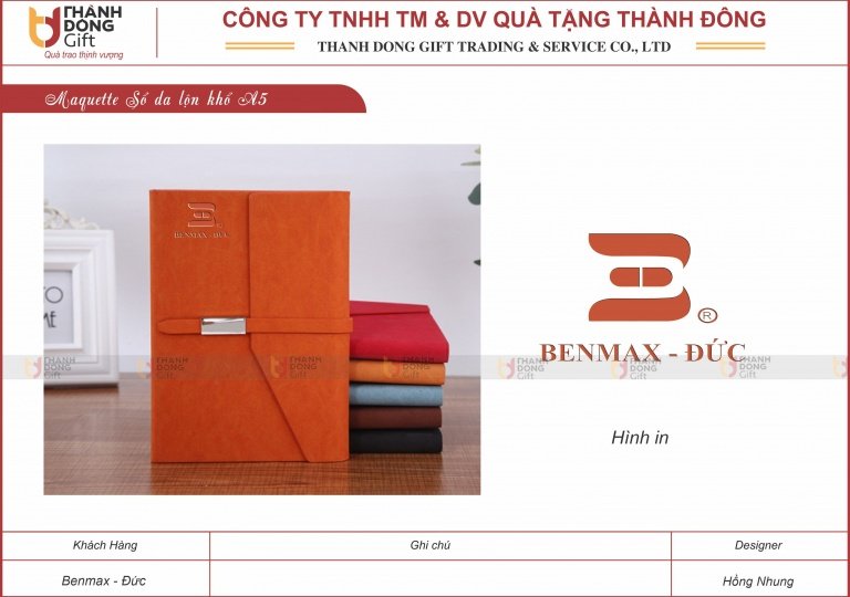 Sổ Da Lộn Khổ A5 - Benmax Đức