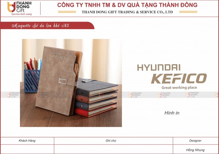 Sổ Da Lộn Khổ A5 - HuynDai Kefico