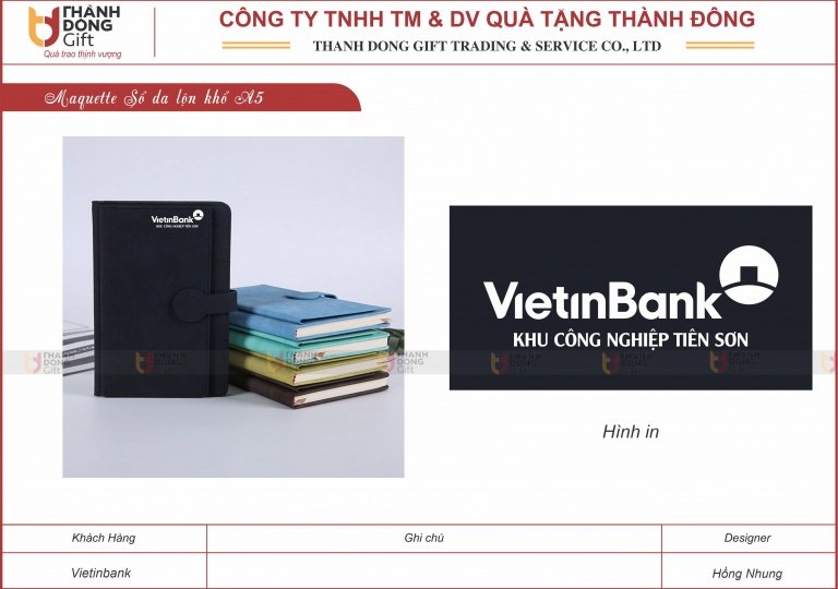 Sổ Da Lộn Khổ A5 - Vietinbank