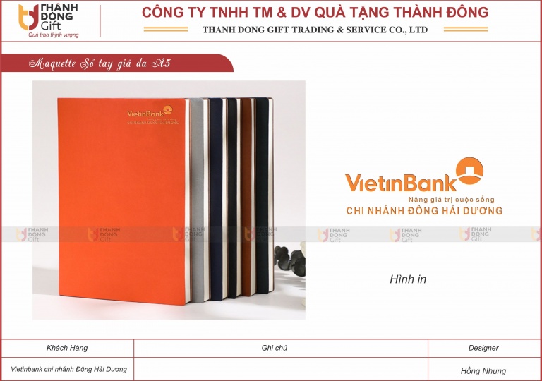 Sổ Tay Giả Da A5 - Vietinbank