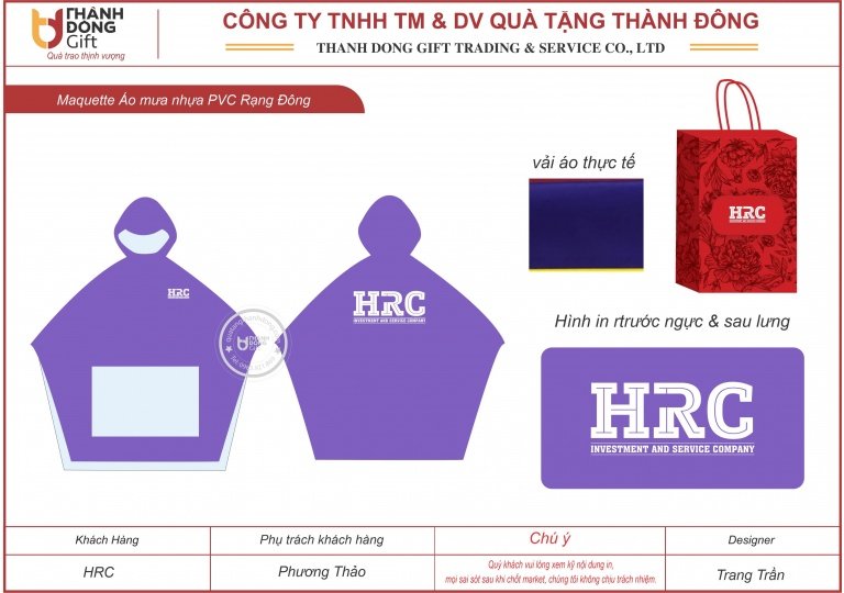 Áo mưa cánh dơi vải nhựa - HRC
