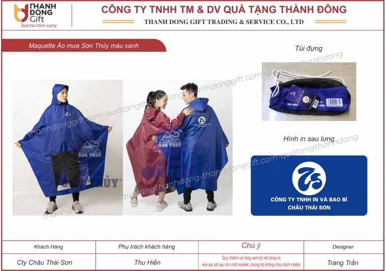 Áo mưa Sơn Thủy - Công ty Châu Thái Sơn