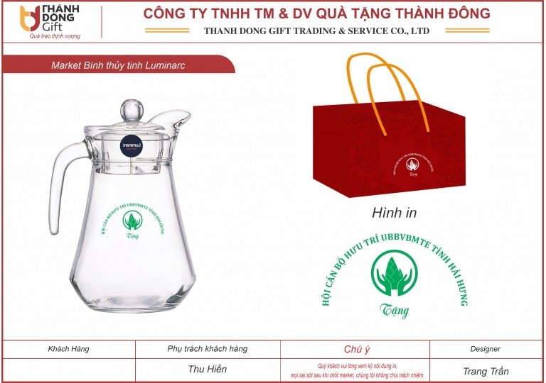 bình eo thủy tinh luminarc - ủy ban bảo vệ trẻ em