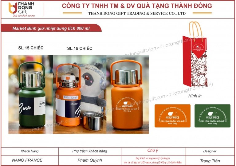 Bình giữ nhiệt - Nano France