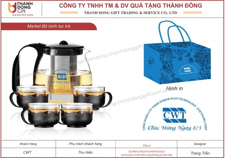 Bình lọc trà 4 cốc - CWT