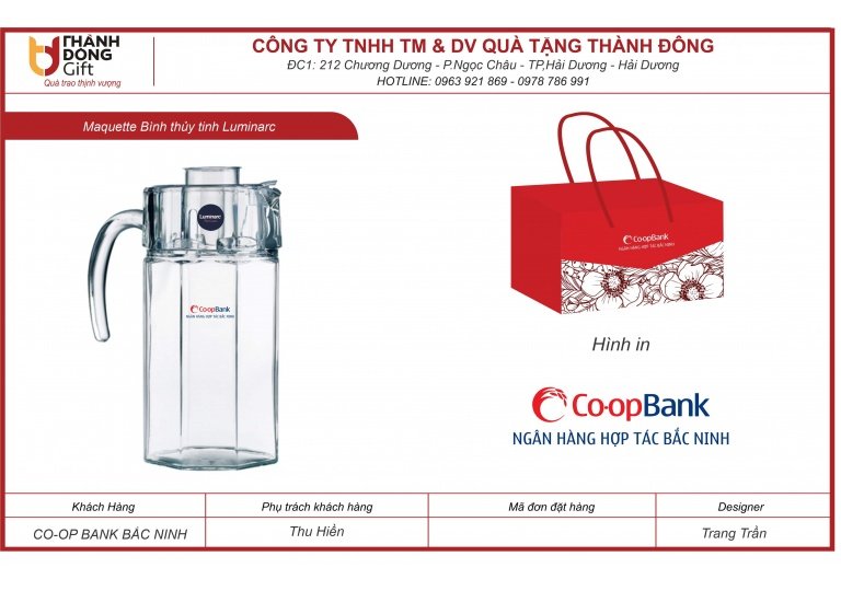 bình thủy tinh luminarc - co-op bank bắc ninh