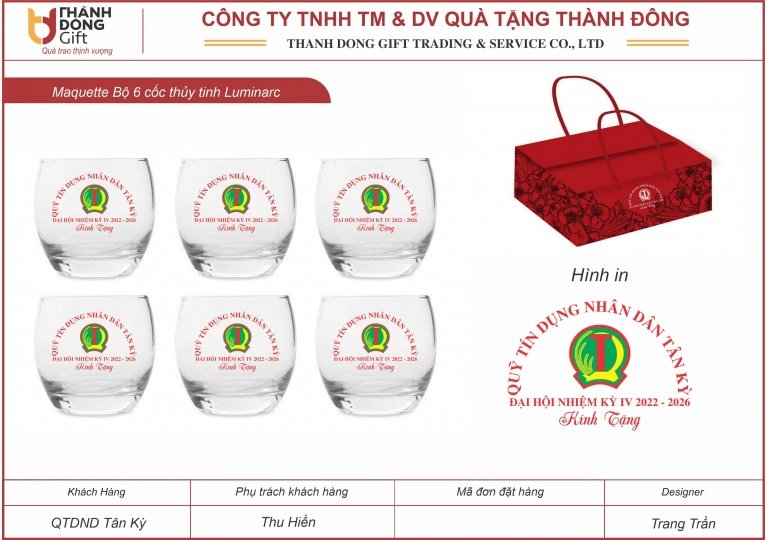 bộ 6 cốc trứng thủy tinh luminarc - qtd tân kỳ