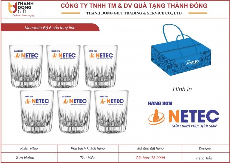 Bộ 6 cốc UG385 - Netec