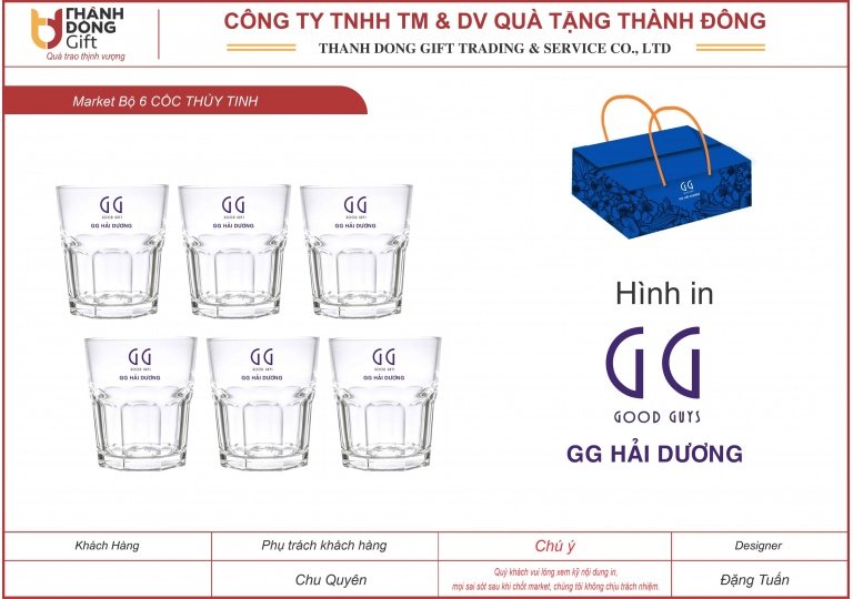 Bộ 6 cốc UG389 - GG Hải Dương