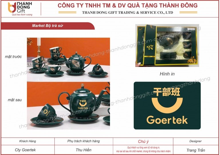 bộ ấm chén men xanh - công ty goertek