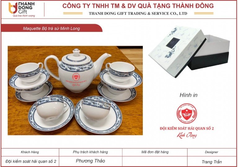 bộ ấm chén minh long chim lạc - đội kiểm soát hải quan số 2