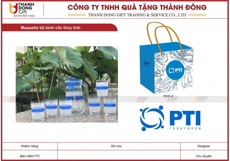 Bộ Bình Cốc Thủy Tinh - Bảo Hiểm PTI