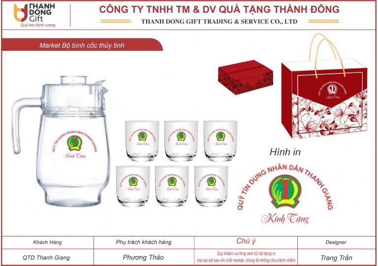 Bộ bình cốc thủy tinh - qtd thanh giang