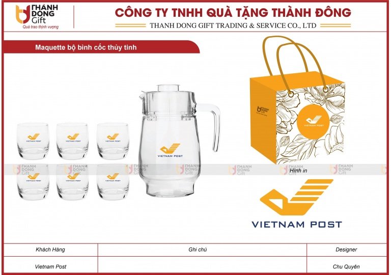 Bộ Bình Cốc Thủy Tinh - Vietnam Post