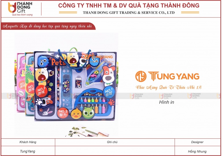Bộ đồ dùng học tập cho trẻ em - Tung Yang