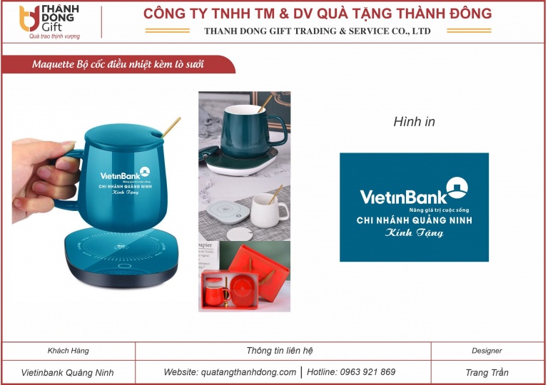 Bộ Giftset Ca Sứ - Vietinbank Chi Nhánh Quảng Ninh