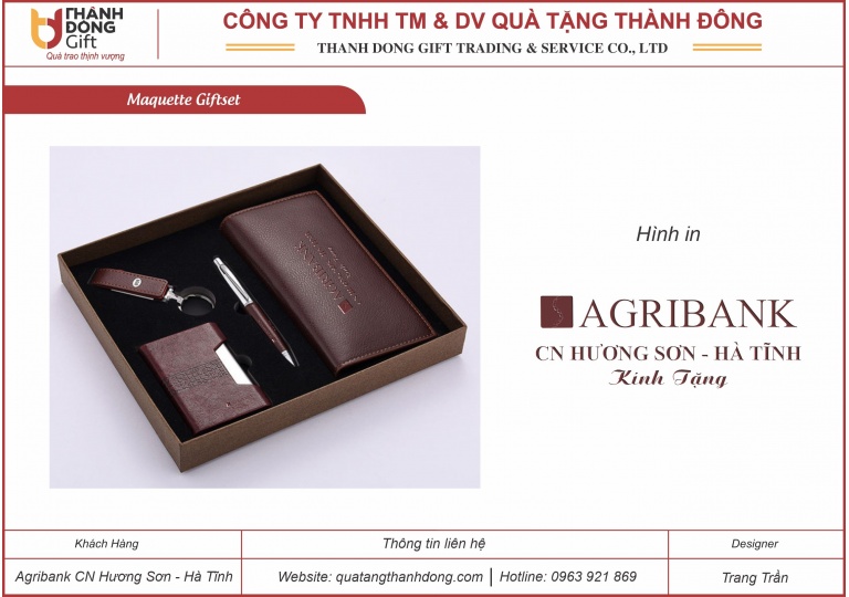 Bộ Giftset Cao Cấp - Agribank CN Hương Sơn Hà Tĩnh