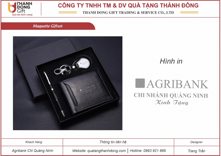 Bộ Giftset Cao Cấp - Agribank CN Quảng Ninh