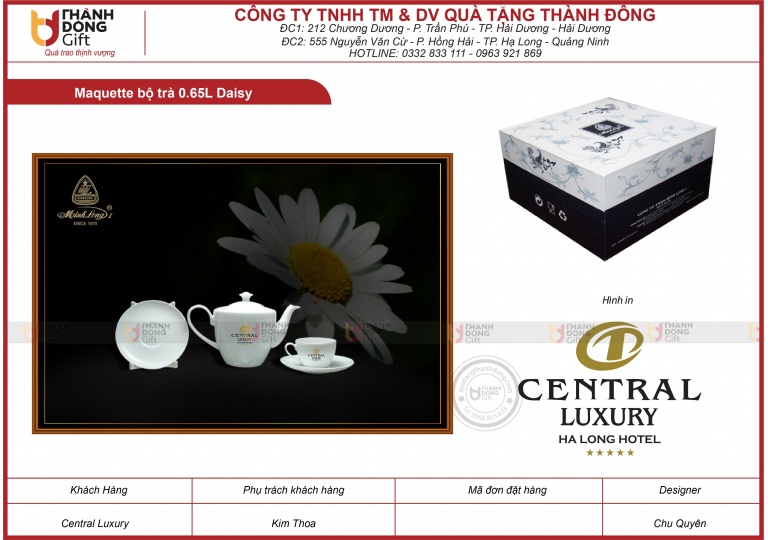 Bộ Trà 0.65L Daisy - Central Luxury