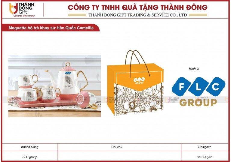 Bộ Trà Khay Sứ Hàn Quốc - FLC Group