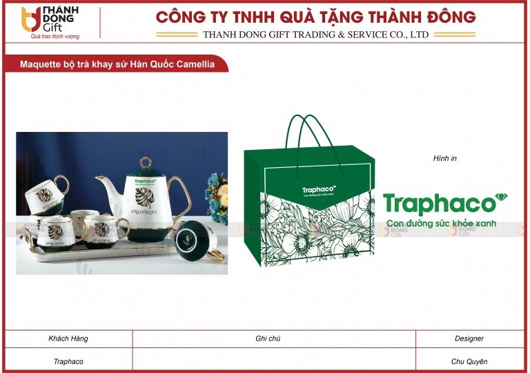 Bộ Trà Khay Sứ Hàn Quốc - Traphaco