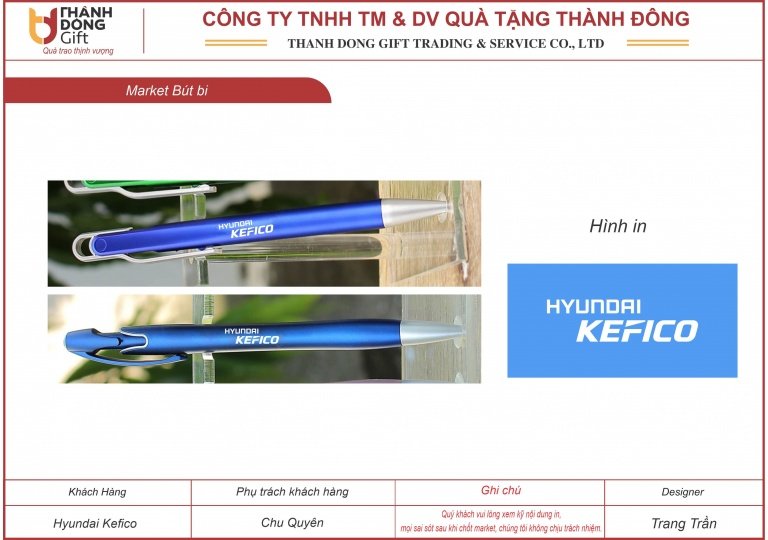 Bút bi vỏ nhôm -  Hyundai Kefico